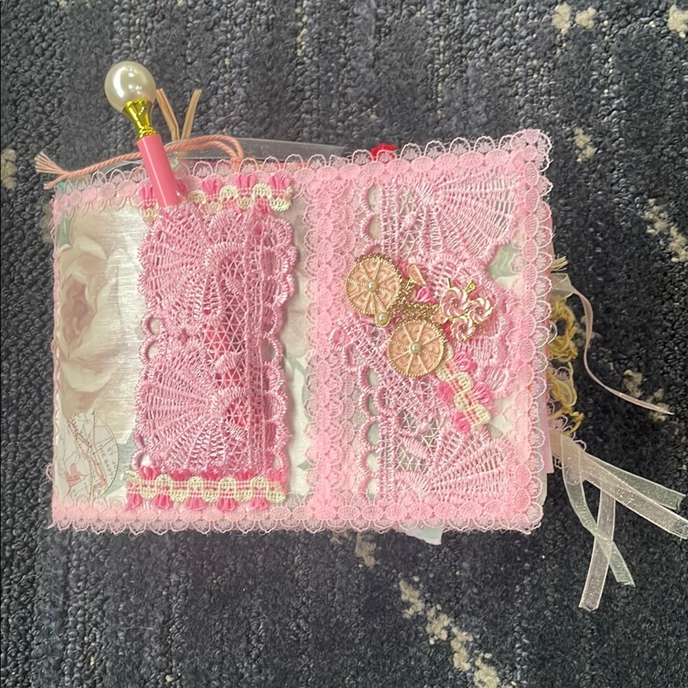 Pink Lace Decorative Junk Journal